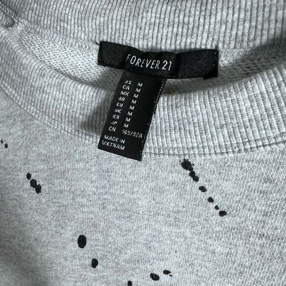 Forever 21 Paint splatter print crew neck sweatshirt Size Medium - Picture 6 of 12